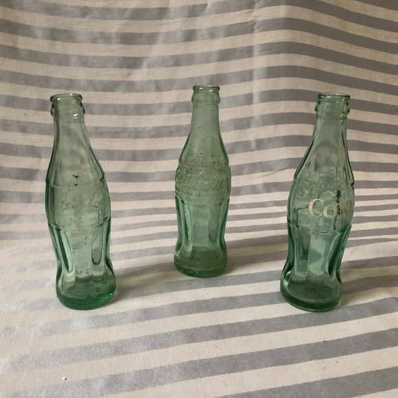 Coca Cola Other 3x 665 Oz Vintage Green Glass Coca Cola Bottles